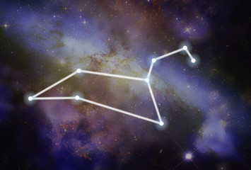 Wall Mural - amazing constellation in the space, view from earth, elements of this image furnished by nasa b