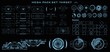 © PALERM089 - Mega pack set target. HUD futuristic user interface. Futuristic virtual graphic touch user interface.