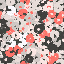 Abstract Painting Universal Freehand Floral Seamless Pattern. Graphic Design For Background, Card, Banner, Poster, Cover, Invitation, Fabric, Header Or Brochure