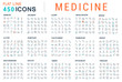 Set Vector Line Icons of Medicine