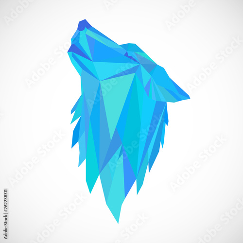 Download Vector polygonal triangular illustration of animal head. Origami style outline geometric color ...