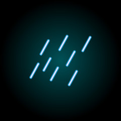 Aufkleber - rain neon icon. Elements of Camping set. Simple icon for websites, web design, mobile app, info graphics