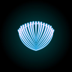 Poster - bonfire neon icon. Elements of Camping set. Simple icon for websites, web design, mobile app, info graphics
