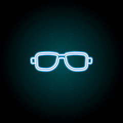 Aufkleber - spectacles neon icon. Elements of Camping set. Simple icon for websites, web design, mobile app, info graphics