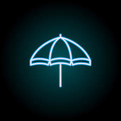 Poster - chaise-longue neon icon. Elements of Camping set. Simple icon for websites, web design, mobile app, info graphics