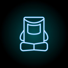 Aufkleber - tourist backpack neon icon. Elements of Camping set. Simple icon for websites, web design, mobile app, info graphics