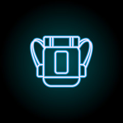 Aufkleber - tourist backpack neon icon. Elements of Camping set. Simple icon for websites, web design, mobile app, info graphics