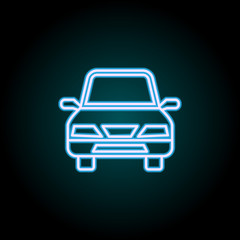 Aufkleber - car neon icon. Elements of Camping set. Simple icon for websites, web design, mobile app, info graphics
