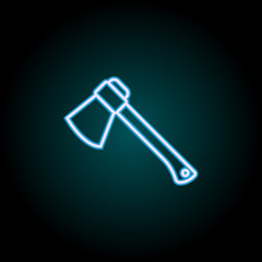 Aufkleber - ax neon icon. Elements of Camping set. Simple icon for websites, web design, mobile app, info graphics