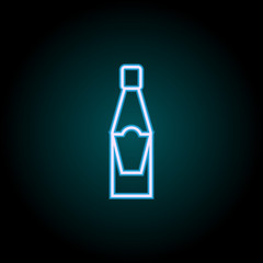 Poster - thermos neon icon. Elements of Camping set. Simple icon for websites, web design, mobile app, info graphics