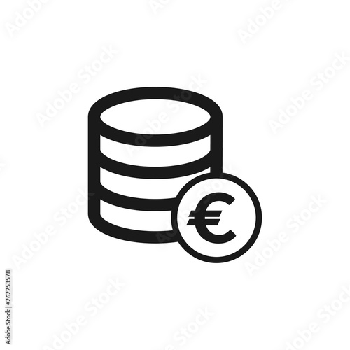 money coins with euro icon euro coins line icon vector payment system coins and euro cent sign isolated on white background flat design style buy this stock vector and explore similar money coins with euro icon euro coins