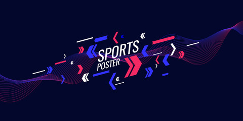 Poster - modern colored poster for sports. illustration suitable for design