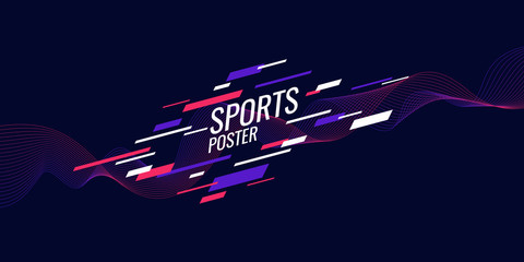 Poster - modern colored poster for sports. illustration suitable for design