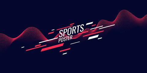 Poster - Modern colored poster for sports. Illustration suitable for design