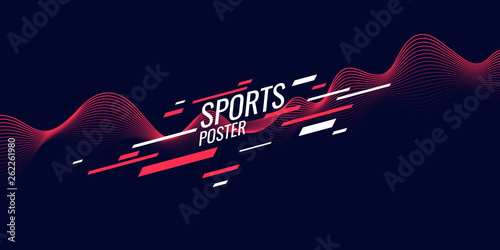Fotomural Modern colored poster for sports