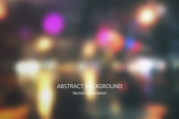 Poster - Vector abstract urban blurred background. Evening city.