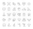 © M.Style - Set Vector Line Icons of Baseball.