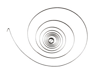 Wall Mural - spiral roll spring (with clipping path) isolated on white background