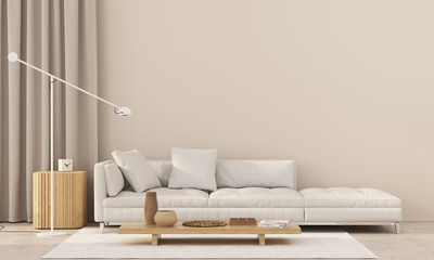 Wall Mural - living room with a white sofa