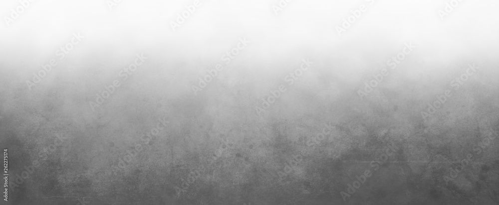 Black and white background with silver gray industrial color, scratched old vintage metal texture, gradient blurred bokeh design with fog or haze border - obrazy, fototapety, plakaty 
