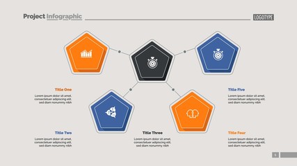 Sticker - Five Pentagons Plan Slide Template