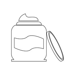 Poster - bank of cream icon. Element of Barber for mobile concept and web apps icon. Outline, thin line icon for website design and development, app development