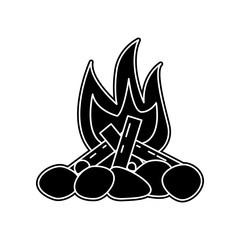 Poster - bonfire icon. Element of Camping for mobile concept and web apps icon. Glyph, flat icon for website design and development, app development