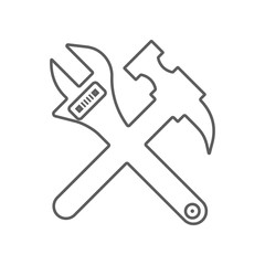 Poster - repair tools icon. Element of Car repear for mobile concept and web apps icon. Outline, thin line icon for website design and development, app development