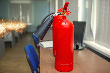 Wall Mural - engineer checking industrial fire control system,fire alarm controller, fire notifier. a fire exting