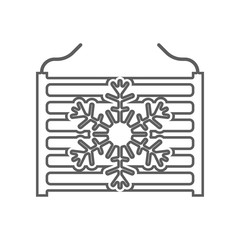 Poster - radiator in car icon. Element of Car repear for mobile concept and web apps icon. Outline, thin line icon for website design and development, app development