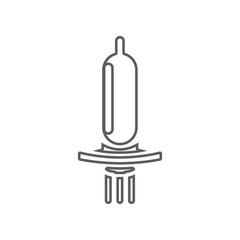 Poster - halogen bulb icon. Element of Car repear for mobile concept and web apps icon. Outline, thin line icon for website design and development, app development