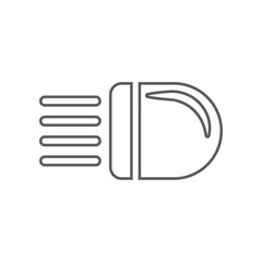 Poster - sign of light in the car icon. Element of Car repear for mobile concept and web apps icon. Outline, thin line icon for website design and development, app development