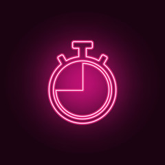 Poster - Stopwatch icon. Elements of Web in neon style icons. Simple icon for websites, web design, mobile app, info graphics