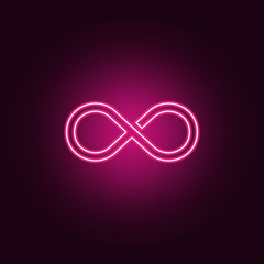 Poster - Infinity icon. Elements of Web in neon style icons. Simple icon for websites, web design, mobile app, info graphics