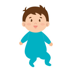 Wall Mural - little male baby character