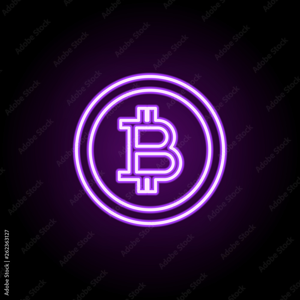 crypto currency coin neon icon. Elements of finance and chart set. Simple  icon for websites, web design, mobile app, info graphics Stock Vector |  Adobe Stock