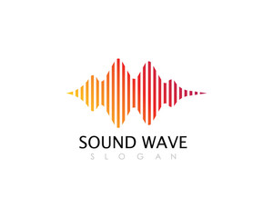 Wall Mural - Sound waves vector illustration design 