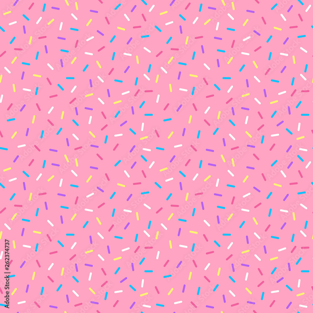 Sprinkles Seamless Pattern - Colorful sprinkles on solid background ...
