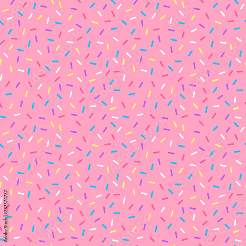 Fotomural Sprinkles Seamless Pattern - Colorful sprinkles on solid background repeating pa