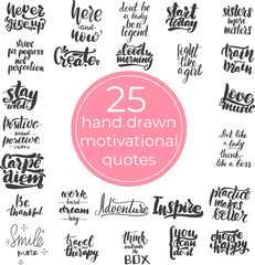 25 handwritten motivational quotes