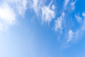 Blue sky and white clouds abstract background.