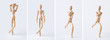 © voyata - collection of wooden mannequin on white background