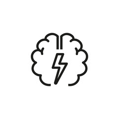 Poster - Idea charging line icon