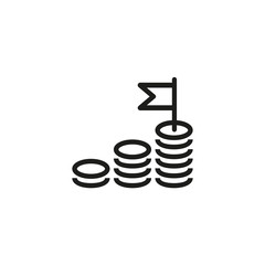 Poster - Money gain line icon