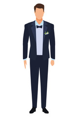 Wall Mural - man wearing tuxedo