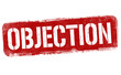 Objection sign or stamp