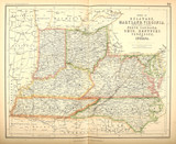 Fototapeta Nowy Jork - Old US state. Map