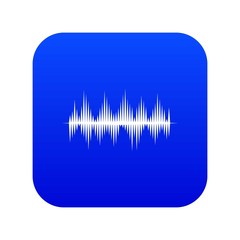 Poster - Audio digital equalizer technology icon digital blue for any design isolated on white vector illustration