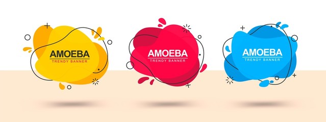 Poster - Modern set of abstract banners. Vector template banners. Template ready for use in web or print design.