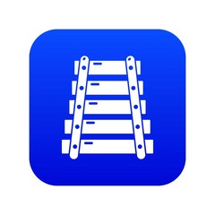 Poster - Xylophone icon blue vector isolated on white background